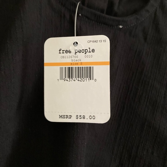 Free People Intimately Black Larissa Snap Button Bodysuit - Picture 8 of 9